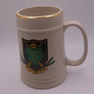 Montreal West Curling Club Founded 1912 Ceramic Beer Stein with 22K Gold Rim